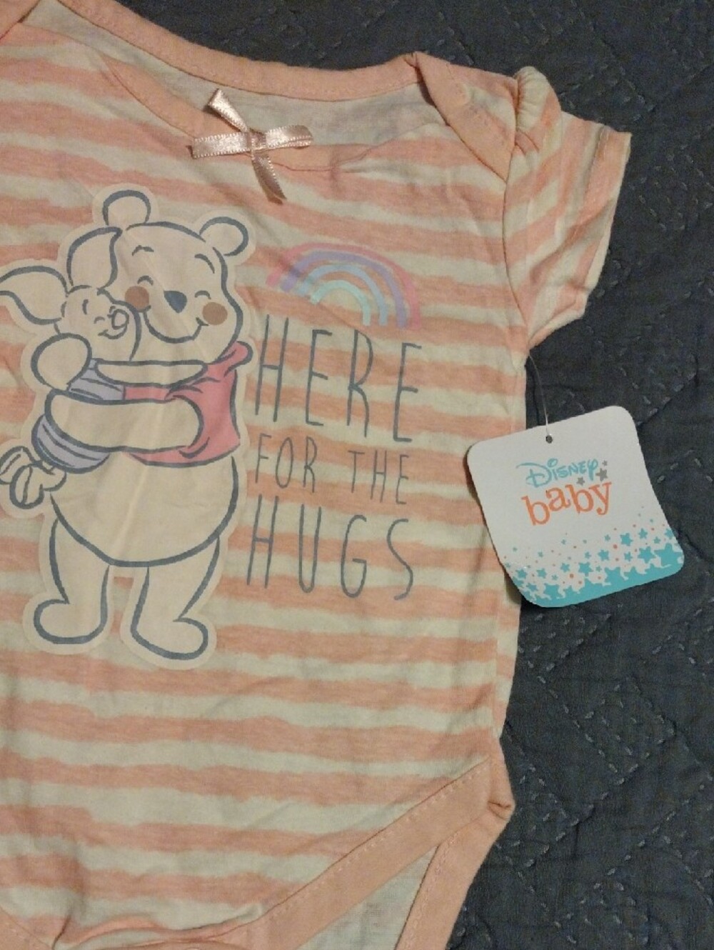 Disney Baby Pink Winnie the Pooh Girls' Bodysuit Set - Light Pink & White - Picture 2 of 14